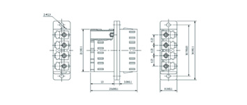 Adaptador Asimétrico LC MM Quad, con Brida