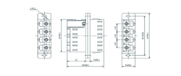 Adaptador Asimétrico LC MM Quad, con Brida