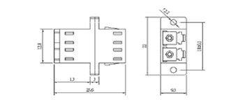 Adaptador Asimétrico LCA SMDX, con Brida